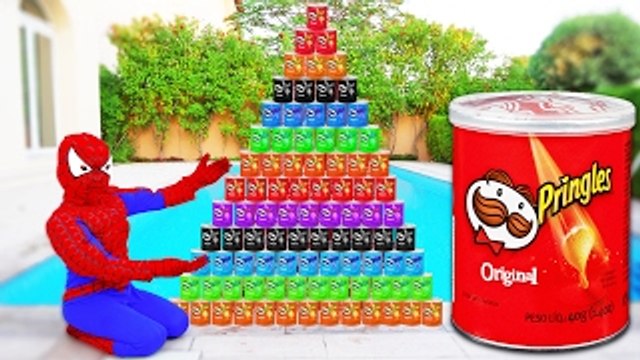 AMAZING PEPSI CHALLENGE! Movie Kids Toys w Spiderman, Hulk Joker Coke Coca Cola FUN in Real Life
