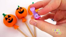 Halloween Pumpkin Play Doh Lollipops Surprise Toys for Kids Peppa Pig Lalaloopsy Spongebob