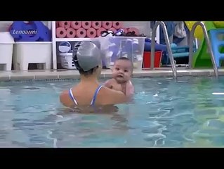 Cute Babies Swimming