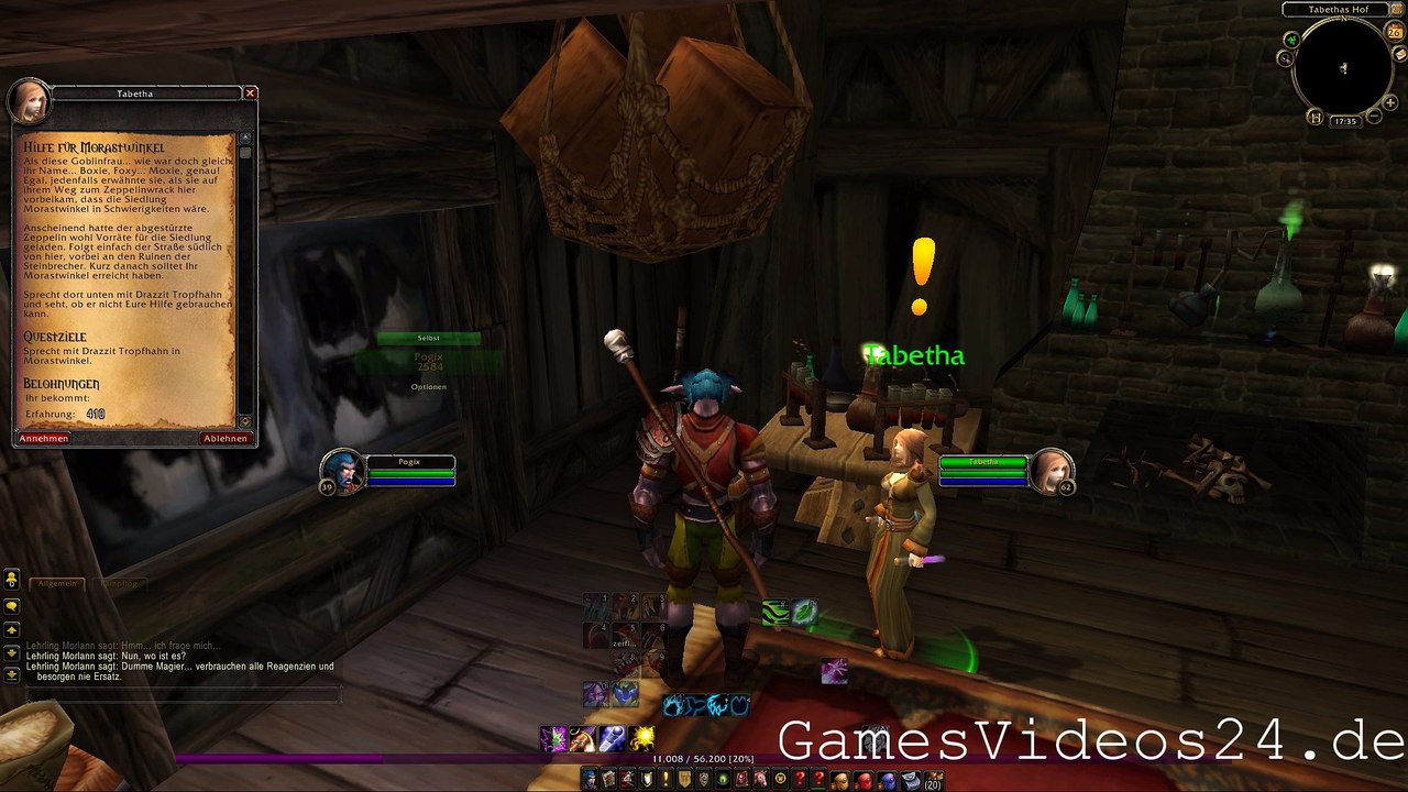 World of Warcraft Quest: Hilfe für Morastwinkel