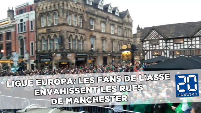 Ligue Europa: Les supporters de l'ASSE envahissent les rues de Manchester