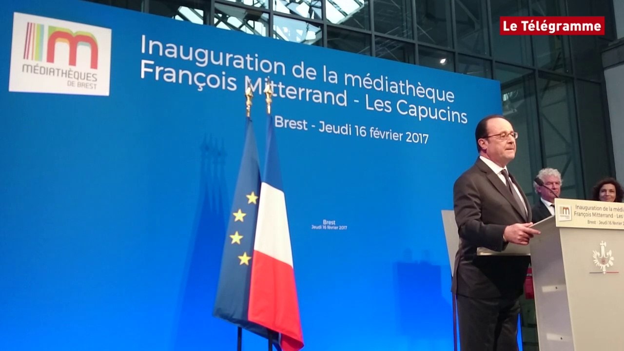 Hollande à Brest. L'Etat a engagé 80 M€ pour favoriser  l'ouverture des médiathèques le dimanche
