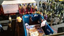 500 kilogram egyptian woman lifted by a crane, arrives in India for treatment