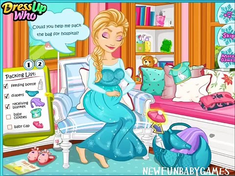 Play Disney Princess Games-Frozen Elsa Gives Birth to A Baby Video-Great New Baby Games