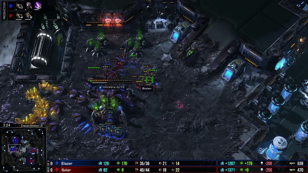 StarCraft 2 - Solar vs. Elazer J1 - (ZvZ) - Grupo D - WCS Global Finals 2016 [PT-BR]