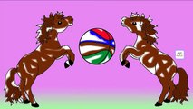 Horse Colours Songs Collection | Learning Colours With Horse And Ball For Children Rhymes and Songs
