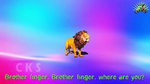 Crazy Gorilla Finger Family | Wild Animals Lion Eagle Spider Finger Family Kids Nursery Rhymes