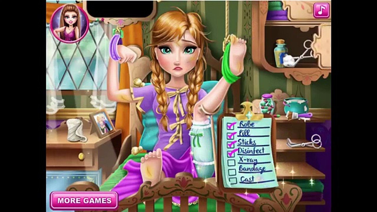 Frozen challenge Rapunzel Anna Elsa Hospital Recovery Doctor Compilation - Frozen games for kids