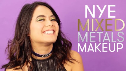 This NYE Mixed Metals Glitter Makeup will have you glowing!