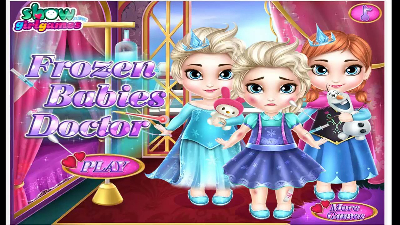 ❀ Frozen Baby Game Movie / Baby Elsa Spinal Sur...