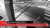 Tren minibüsü böyle biçti