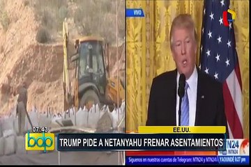 EEUU: Trump pide a Netanyahu frenar asentamientos