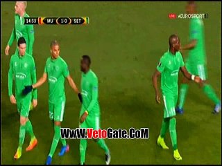 "إبراهيموفيتش" يتقدم بالهدف الاول لـ مانشستر يونايتد فى سانت إيتيان