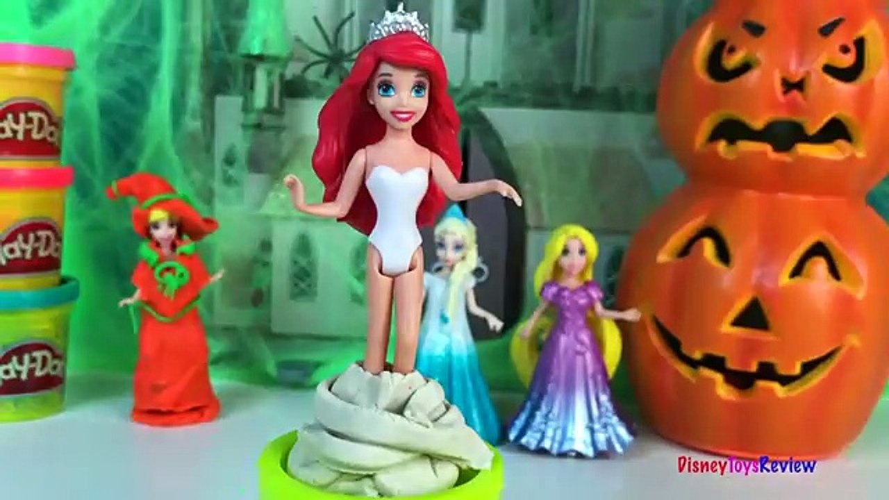 PLAY-DOH DISNEY PRINCESS HALLOWEEN DRESS-UP FROZEN ELSA RAPUNZEL DISNEY ARIEL & DISNEY CINDERELLA