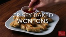 You'll Love this Savory Baked Wonton Snack