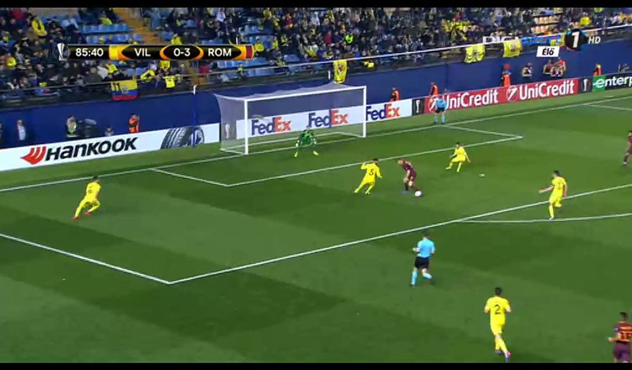 Edin Dzeko Goal HD - Villarreal 0-4 AS Roma - 16.02.2016