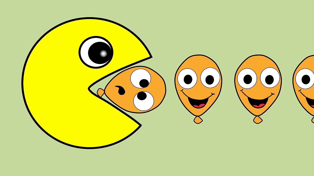 Learn Colors Pacman for Kids Toddlers Children Fruits Duck Kids TV 9