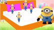 Five Little Minions Jumping On the Bed One fell off and bumped his head | Nursery Rhymes