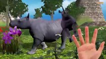 Colores Elefante Vs Gorila Dedo de la Familia Rimas | 3D de Colores Para los Niños | 3D de dibujos animados de Mal