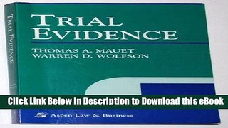 [Read Book] Trial Evidence Kindle