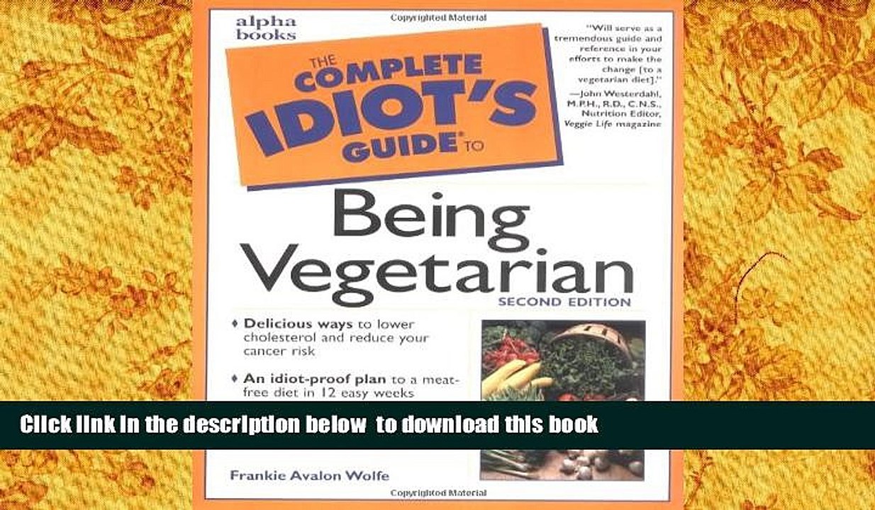 Audiobook  The Complete Idiot s Guide to Being Vegetarian (2nd Edition) Frankie Avalon Wolfe For