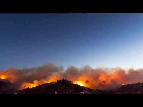 Timelapse Shows Christchurch's Raging Wildfire