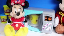 Pretend Play Doh Cooking with Minnie Mouse Mickey Mouse Microwave Toy Playset Play-Doh Toy Food
