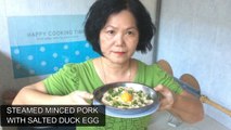 HOW TO COOK STEAM MINCED PORK SALTED DUCK EGG