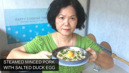 HOW TO COOK STEAM MINCED PORK SALTED DUCK EGG
