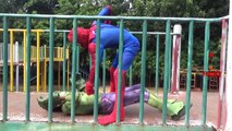 Spiderman cartoon, Real Hulk vs Spiderman | Bad Temper Food Fight | Real Life Superhero Ba