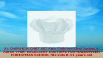 XL CHEFSKIN CHEF SET Kids Children Chef Long Sleeve Jacket  Apron Hat  EXCELLENT COSTUME 19f57934