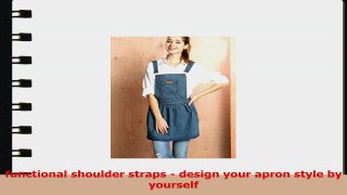 Vantoo Adjustable Cute Distressed Denim Jean Apron with Pocket for Girls or WomenBlue 782f2f8d