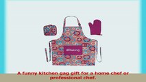 Baking Funny Aprons 3piece Cooking Apron Set with Oven Mitt and Pot Holder Pink Circle f39408c6