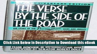 [Get] Verse by the Side of the Road: The Story of the Burma-Shave Signs and Jingles Free Online