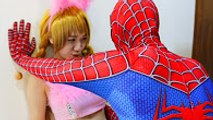 Spiderman Kiss Anna Pranks!!! Superheroes fun Frozen Elsa Joker Hulk Venom Children Comedy Movies
