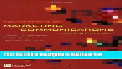 [Best] Foundations of Marketing Communications: A European Perspective Free Books