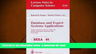 PDF [FREE] DOWNLOAD  Database and Expert Systems Applications: 7th International Conference, DEXA