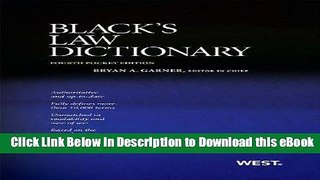 PDF Online Black s Law Dictionary, Pocket Edition, 4th Audiobook Free