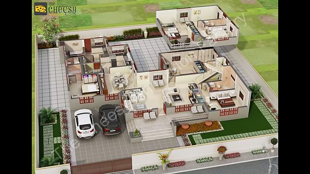 Commercial 3D Floor plan Design India
