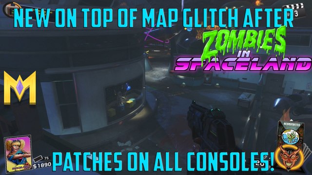 Zombies In Spaceland Glitches - *NEW* On Top Of Map Glitch - After 1.09 Patch Out Of Map Glitch