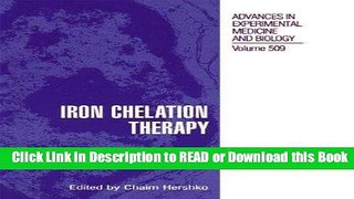 Books Iron Chelation Therapy (Advances in Experimental Medicine and Biology) Free Books