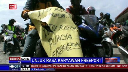 Ribuan Karyawan Freeport Indonesia Tuntut Penerbitan Izin Ekspor Konsentrat