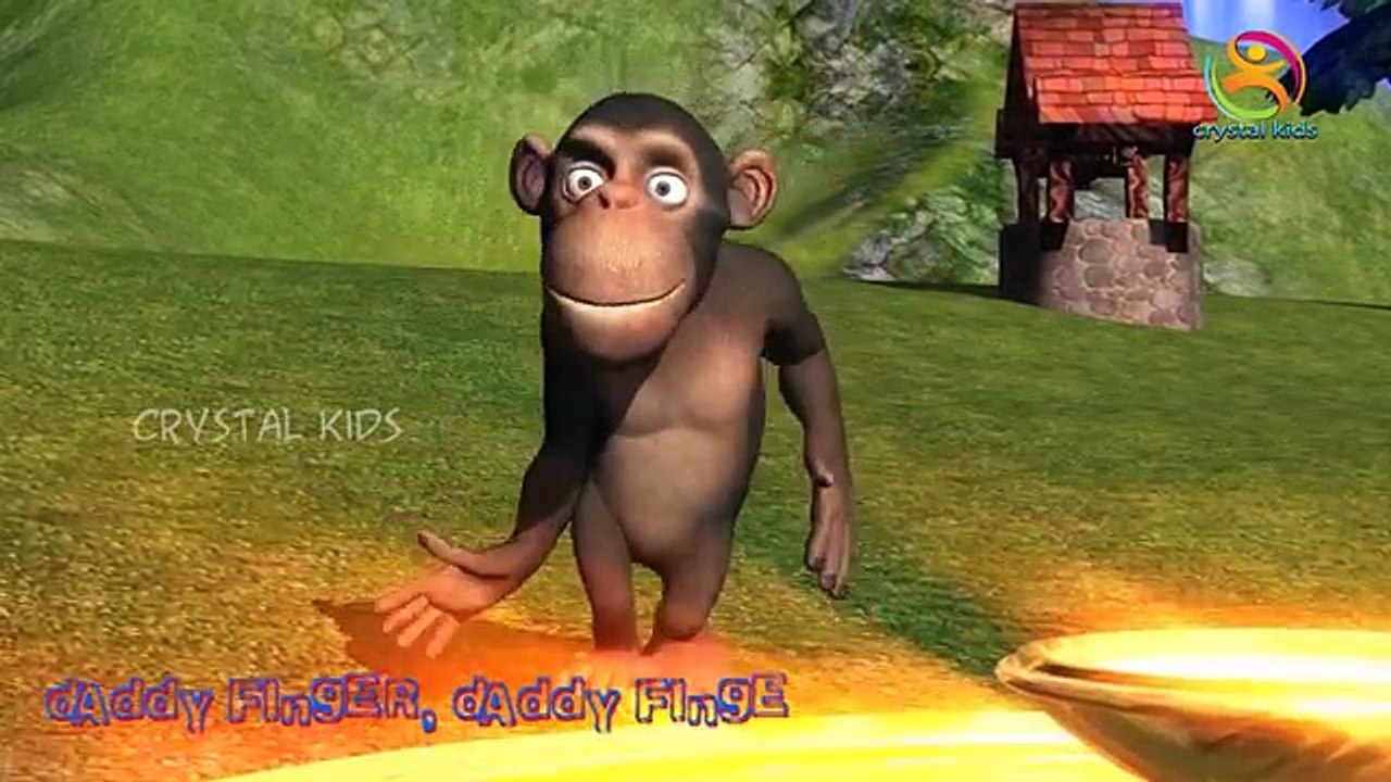 Finger Family 3d English rhymes | Funny Cartoon Monkey,Dinosaur,Frog