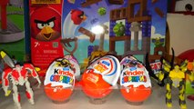 Киндер Сюрпризы,Unboxing Kinder Surprise Губка Боб,Новая Серия Киндерино,Angry Birds Trans