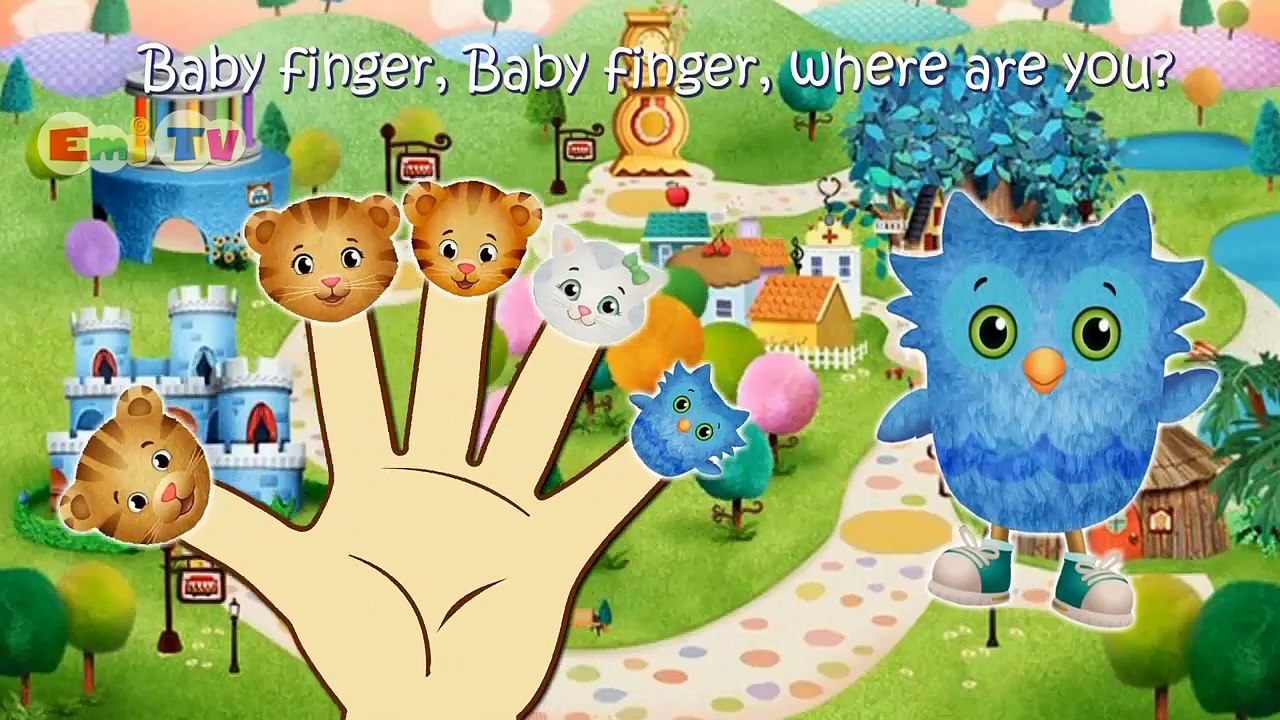 Daniel Tigre del Barrio Dedo de la Familia de canciones infantiles Letras