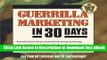PDF Guerilla Marketing in 30 Days (Guerrilla Marketing) Free Books