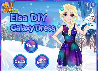 ☆ Disney Frozen Elsa DIY Galaxy Dress Episode Full Design & Dress Up Game For Little Kids