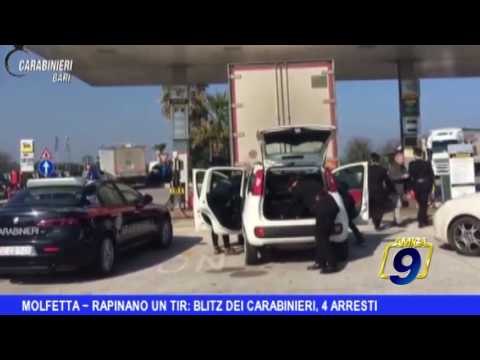 Molfetta | Rapinano un tir, blitz dei carabinieri che arrestano 4 persone