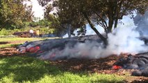 Lava flows in Pahoa - Eruption