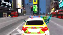 POLICEMAN SPIDERMAN IN TROUBLE WITH COLORS POLICE CARS ABC SONGS RHYMES FOR KIDS & CHILDREN